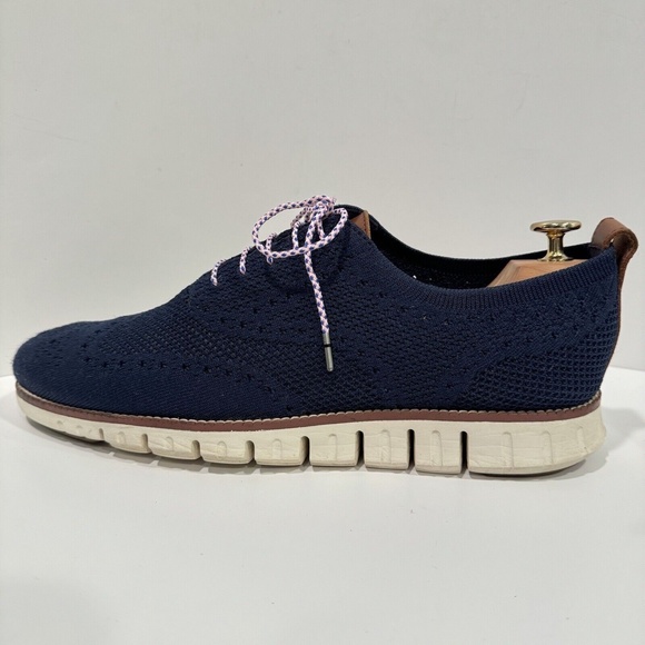 Cole Haan Zerogrand Wingtip Oxford Blue Marine Stitchlite Shoe C24947 Men\'s 10.5 main image 12